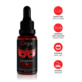 Edible stimulant lubricant for the clitoris orgasm drops kissable drops