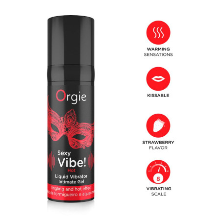 Gel effetto vibrante stimolante effetto caldo 15 ml sexy vibe hot