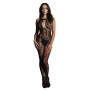 Women's jumpsuit Criss Cross Neck Bodystocking Black