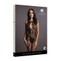 Women's jumpsuit Criss Cross Neck Bodystocking Black