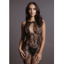 Women's jumpsuit Criss Cross Neck Bodystocking Black