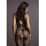 Women's jumpsuit Criss Cross Neck Bodystocking Black