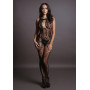 Women's jumpsuit Criss Cross Neck Bodystocking Black