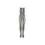 Women's jumpsuit Criss Cross Neck Bodystocking Black