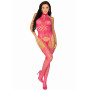 Erotic jumpsuit High Neck Lace Bodystocking