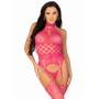 Erotic jumpsuit High Neck Lace Bodystocking