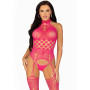 Erotic jumpsuit High Neck Lace Bodystocking