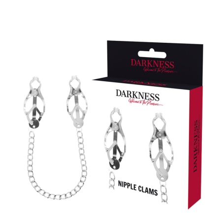 Pinze per capezzoli DARKNESS NIPPLE CLAMPS WITH CHAIN