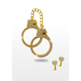 Diamond Wrist Cuffs Gold handcuffs