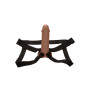 Phallic sheath with harness Life-Like Extension W Harness brown