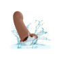 Phallic sheath with harness Extension W Harness brown