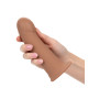 Phallic sheath with harness Extension W Harness brown