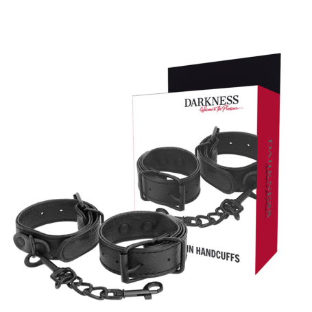 Chain handcuffs DARK NESS TEXTURED THIN HANDCUFFS