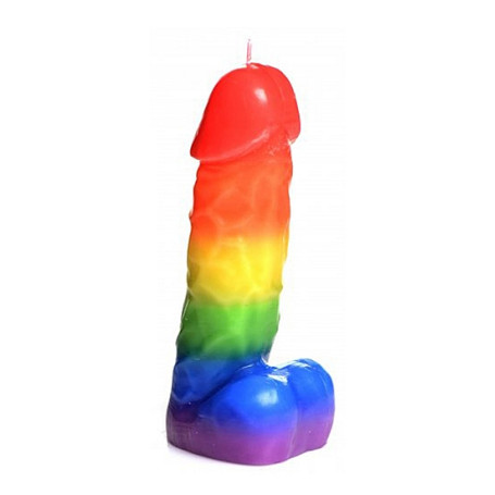 Candela bondage Pride Pecker Rainbow Drip Candle