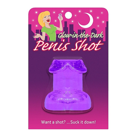Glow in the Dark Penis Shot Purple