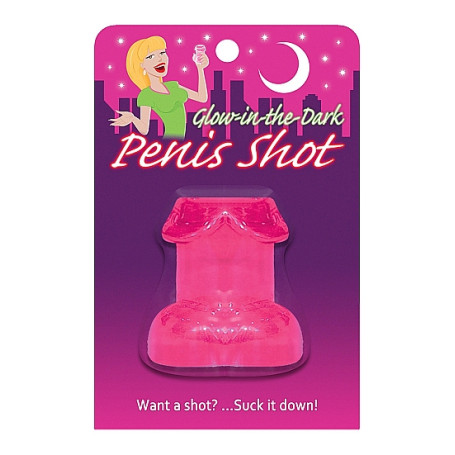 Bicchiere Glow in the Dark Penis Shot Pink