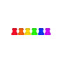 Rainbow Shot Glass Set 6 pz