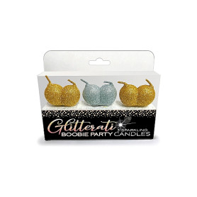 Candele divertenti Glitterati Boobie Candle Set