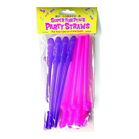 Cannucce divertenti Super Fun Penis Party Straws