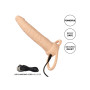 Realistic strap-on vibrator Rechargeable Dual Penetrator