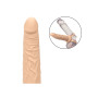 Realistic strap-on vibrator Rechargeable Dual Penetrator