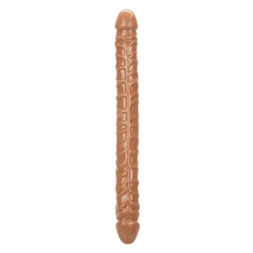 Double realistic phallus Size Queen Double Dong 17 Inch caramel