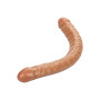 Fallo realistico doppio Size Queen Double Dong 17 Inch caramel