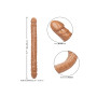 Double realistic phallus Size Queen Double Dong 17 Inch caramel