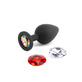 Plug anale con pietra intercambiabile Glams Xchange Round Medium