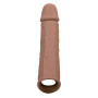 Realistic phallic sheath Life-Like Extension 8 Inch brown