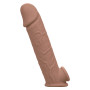 Realistic phallic sheath Life-Like Extension 8 Inch brown