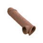 Realistic phallic sheath Life-Like Extension 8 Inch brown