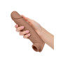 Realistic phallic sheath Life-Like Extension 8 Inch brown