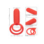 Double vibrating phallic ring Vertical Dual Enhancer