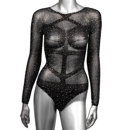 Women's bodysuit with rhinestones  Long Sleeve Bodysuit