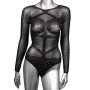 Women's bodysuit with rhinestones  Long Sleeve Bodysuit