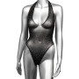 Bodysuit with rhinestones Deep V Bodysuit