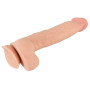 Realistic maxi phallus with suction cup Dildo with moveable Skin 24.7 cm