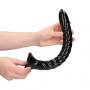 Anal phallus with suction cup Swirled Anal Snake 12''/ 30 cm Black