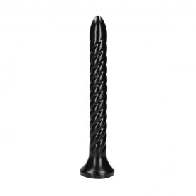 Anal phallus with suction cup Swirled Anal Snake 12''/ 30 cm Black