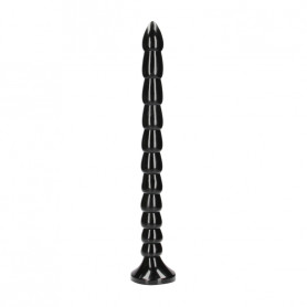 Anal phallus with suction cup Stacked Anal Snake 16''/ 40 cm Black