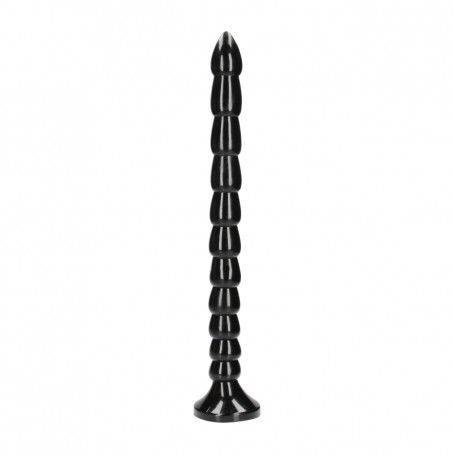 Anal phallus with suction cup Stacked Anal Snake 16''/ 40 cm Black