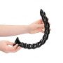 Anal phallus with suction cup Stacked Anal Snake 16''/ 40 cm Black