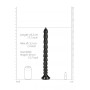 Anal phallus with suction cup Stacked Anal Snake 16''/ 40 cm Black