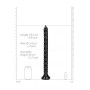 Anal phallus with suction cup Scaled Anal Snake 16''/ 40 cm Black