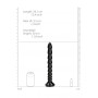 Anal phallus with suction cup Stacked Anal Snake 12''/ 30 cm Black