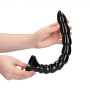 Anal phallus with suction cup Stacked Anal Snake 12''/ 30 cm Black