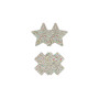 Cross and star shaped nipple covers gem Pasties Cross & Star 2 Pair