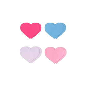 Heart-shaped nipple covers Pasties Heart II Assort 4 Pair