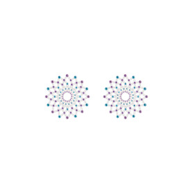 Copricapezzoli con strass Pasties Charm III blue & purple